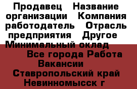 Продавец › Название организации ­ Компания-работодатель › Отрасль предприятия ­ Другое › Минимальный оклад ­ 15 000 - Все города Работа » Вакансии   . Ставропольский край,Невинномысск г.